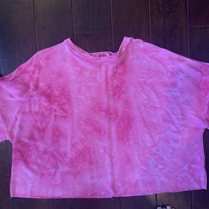 Tie Dye Crop Top Pink Lily